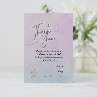 Thank you card