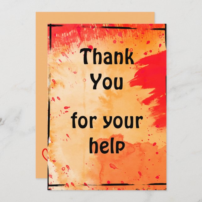 Thank You Card (Front/Back)