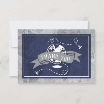 Thank You Card  Airplanes by DeReimerDeSign at Zazzle