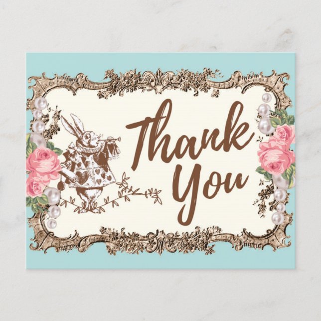Thank You card -  Alice in wonderland Flyer (Front)