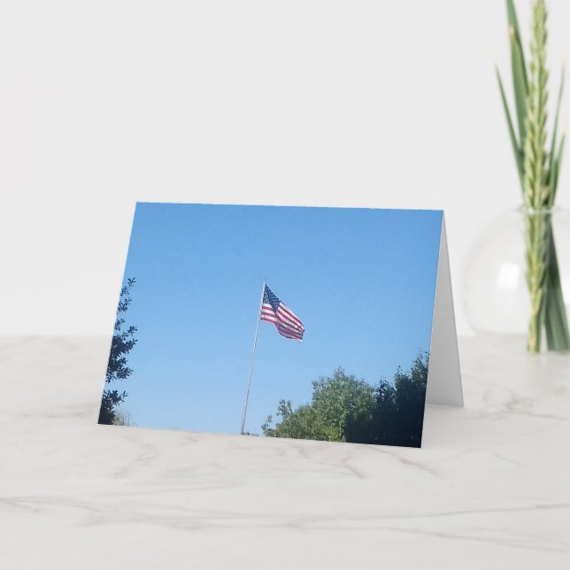 Thank You Card - American Flag (Front)