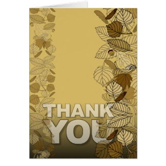 Thank You Card Autumn Leaf