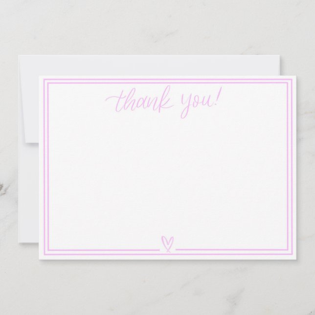 Thank You Card (Baby Pink) (Front)