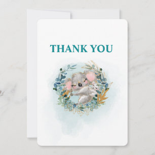 Thank You Card Baby Shower "Baby Koala"