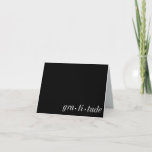 Thank You Card.black at Zazzle