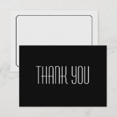 Thank You Card-Black 5x3.5 Flat | Zazzle