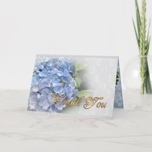 Thank you card Blue Hydrangeas