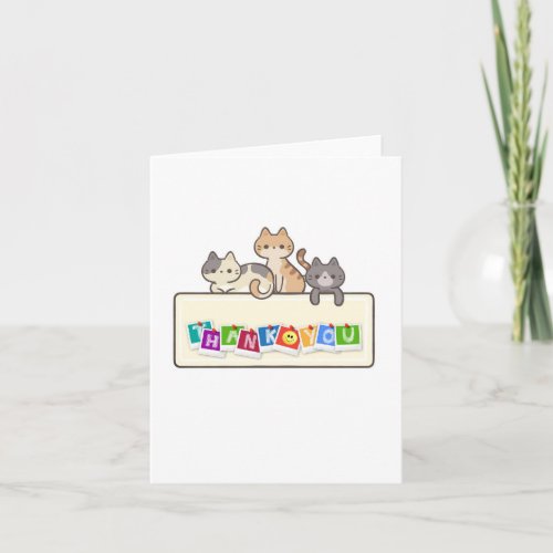 Thank You Card Cat Lover Card