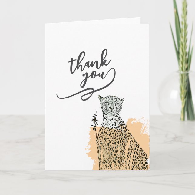 Thank you card - Cheetah (Front)