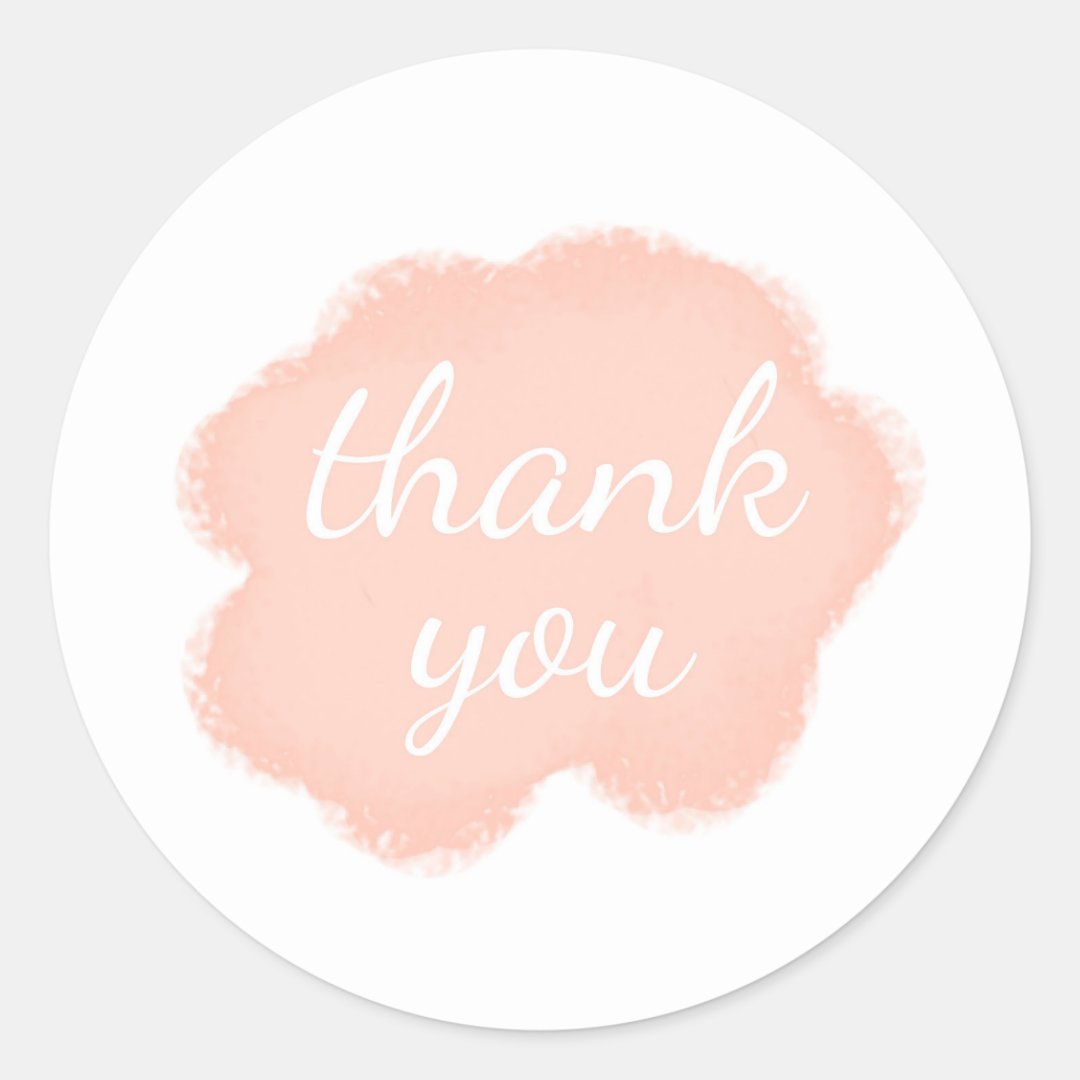 thank you card classic round sticker | Zazzle