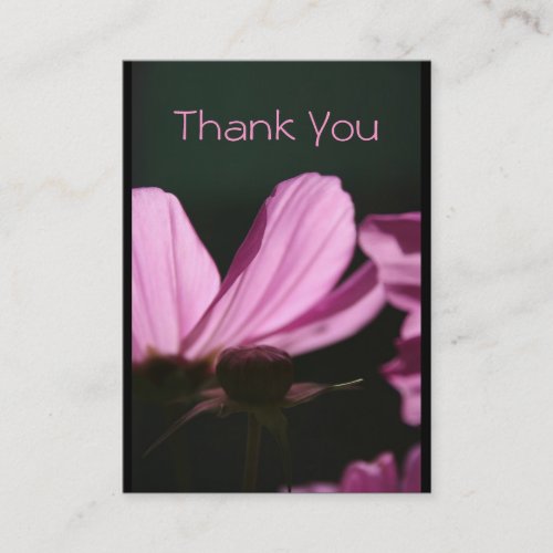 Thank You Card Comos Sun 3 Floral Photo Business C