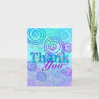 Thank You Card Coral Colors