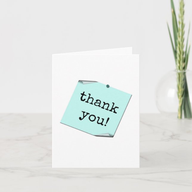 Thank You Card, Customer, Friends, Coworkers Card (Front)