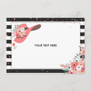 Thank you card Derby Bridal Shower Wear a Hat ct