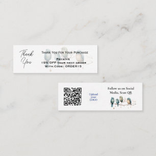 Thank You Card Discount Code QR Packaging Insert