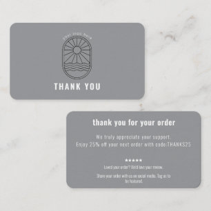 Thank You Card Discount Code Review Logo Business