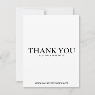 THANK YOU CARD, EDITABLE, PRINTABLE BUSINESS CARD