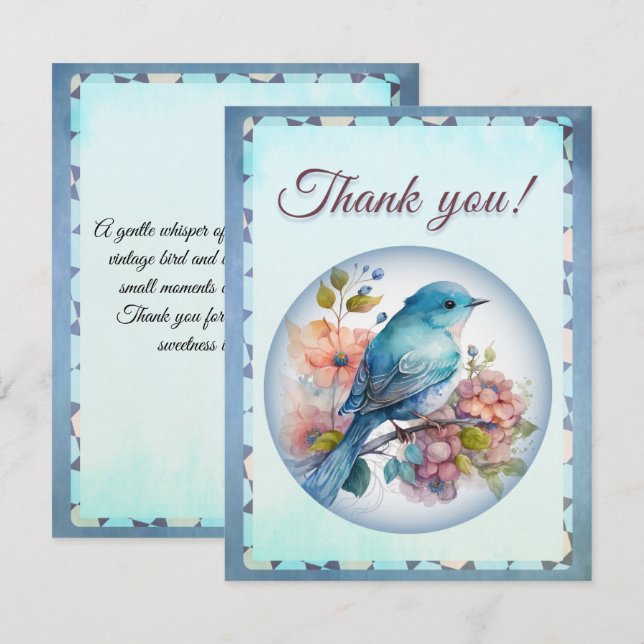 thank you card, elegant and chic  card (Front/Back)