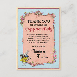 Thank You Card Engagement Wonderland Rabbit