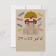 thank you card ( fitness, abs in progress,workout)