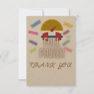 thank you card ( fitness, abs in progress,workout)