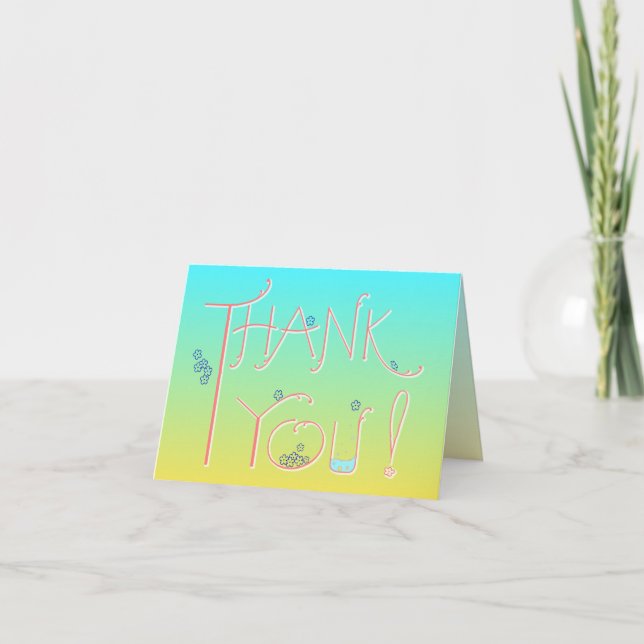 Thank You Card - Flask/chemistry design (Front)