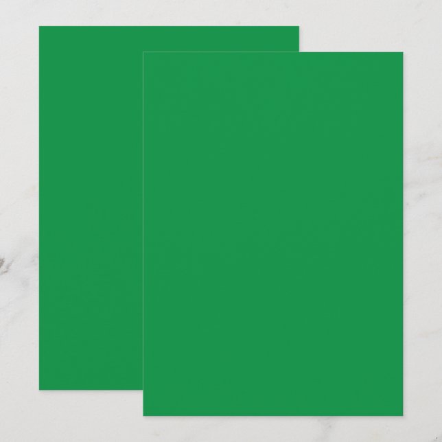 Thank You Card Flat | Green Minimal Elegant (Front/Back)