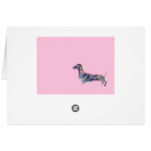 Thank you Card Flowers Dachshund (Back Horizontal)