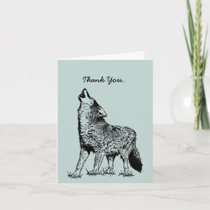 Thank You Card For a howling good time! Wolf
