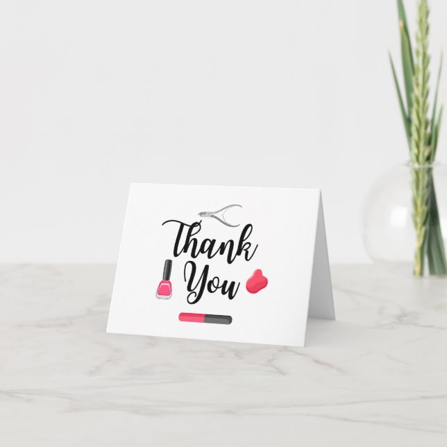 Thank You card for a Nail Tech or Esthetician (Front)
