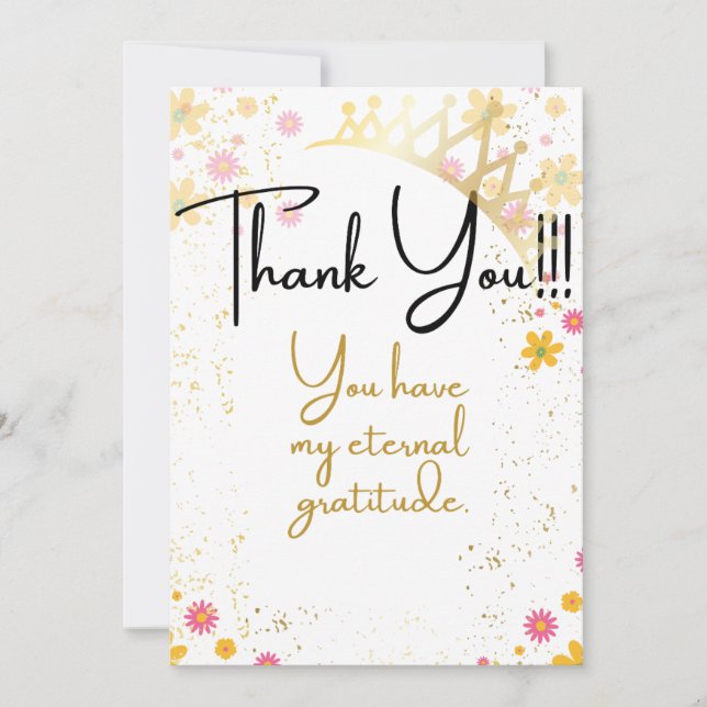 Thank You Card for a Queen (Front)