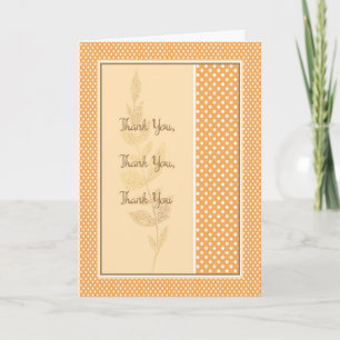 Thank You Card for Any Reason, Gold Polka Dots