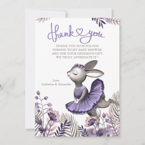 Thank You Card for Baby Shower and Gifts Received