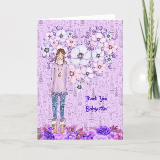 Thank You Card for Babysitter | Zazzle.com