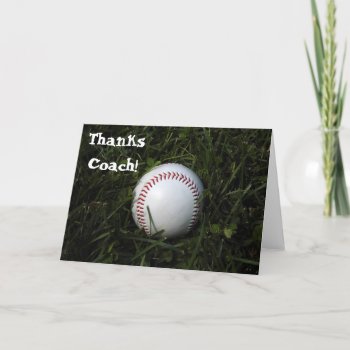 Thank You Card For Baseball by Sidelinedesigns at Zazzle