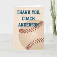 Thank You Baseball Coach Cards from Greeting Card Universe