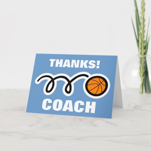 Thank you card for basketball coach