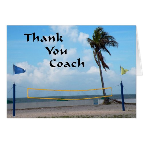 Thank You Card for Beach Volleyball Coach