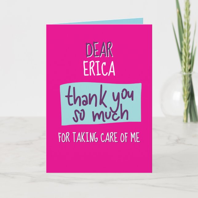 Thank You Card for Caregiver during Difficult Time (Front)