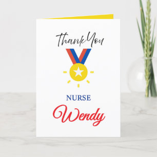 Thank You Card for Caregiver, Nurse, Doctor