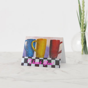 thank you card for coffee & art lovers