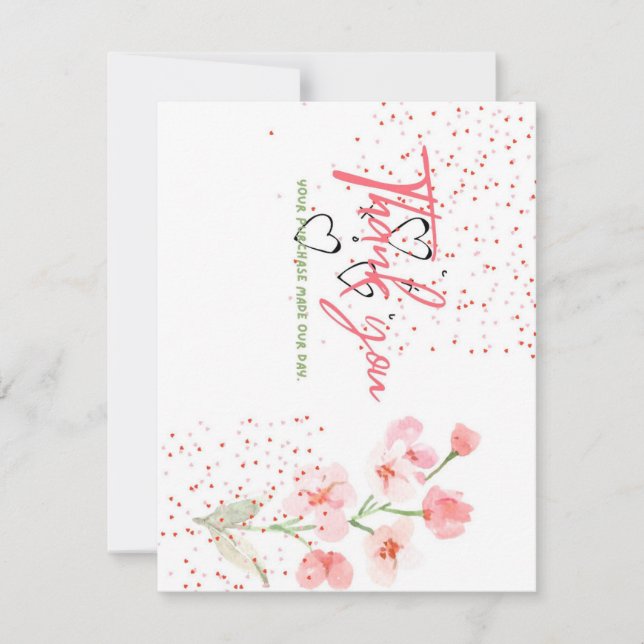 THANK YOU CARD FOR CUSTOMERS, FOR SMALL BUSINESSES (Front)