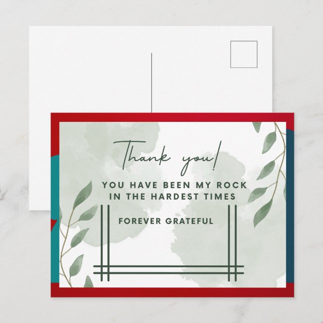 Thank you card for family and friends  (Front/Back)