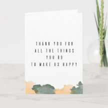 Thank you card for father's day