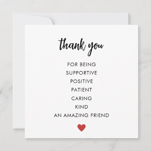 Thank You Card For Friend