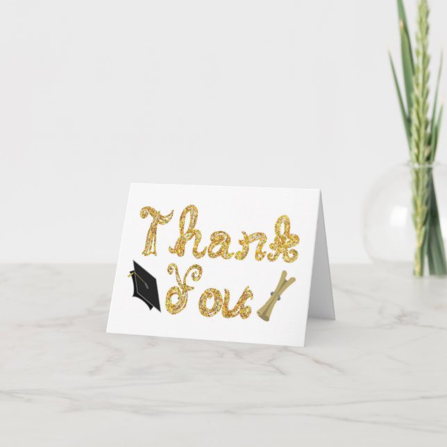 Thank You Card for Graduation Gift Note Card (Front)