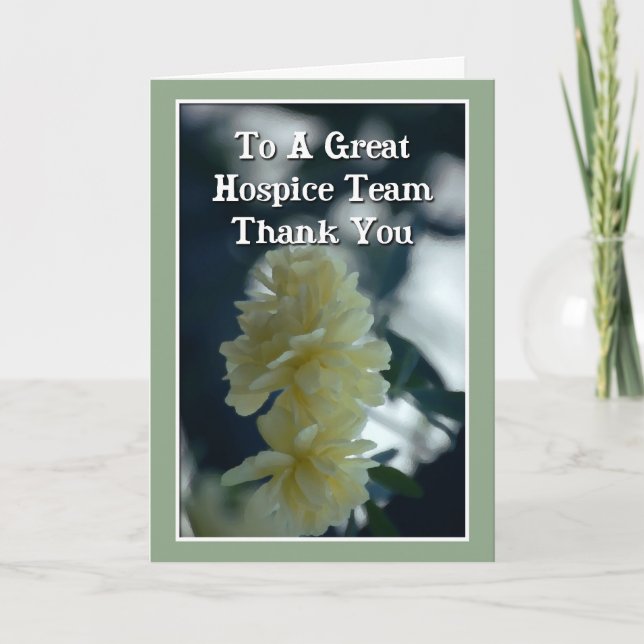 Thank You Card For Hospice Team (Front)