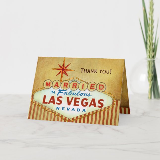 Thank you Card for Las Vegas Wedding (Front)