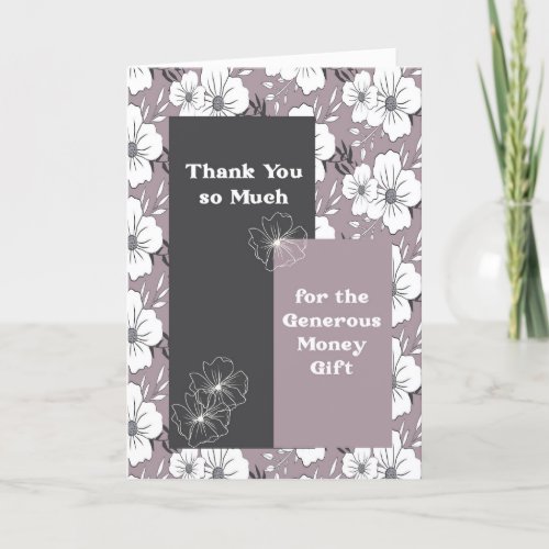 Thank You Card for Money Gift
