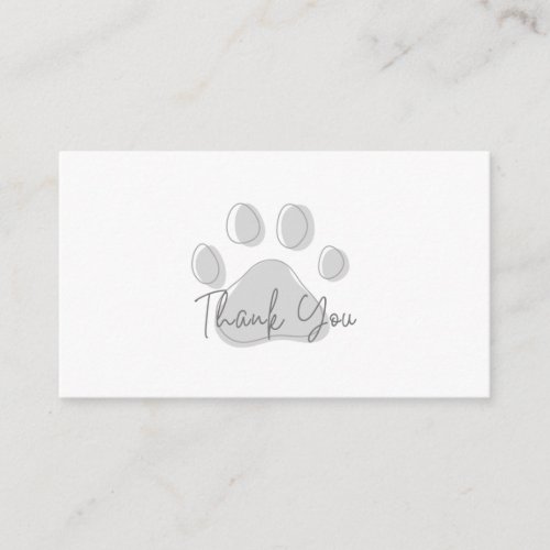 Thank You Card for Pet Business Dog Sitting